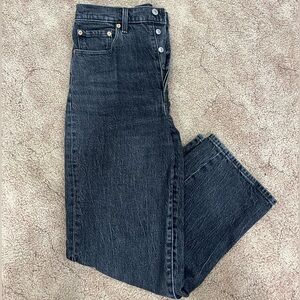 Levi Ribcage Black Denim Jeans